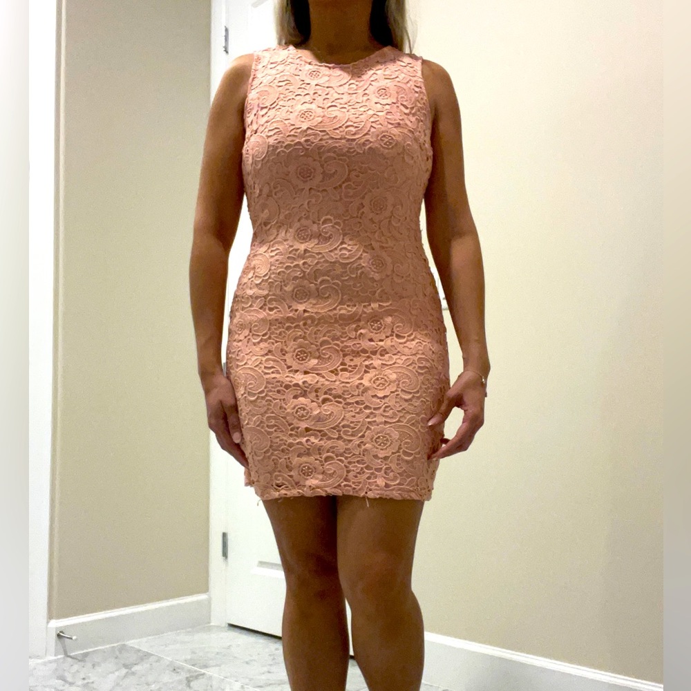 PEACH SUMMER MINI DRESS